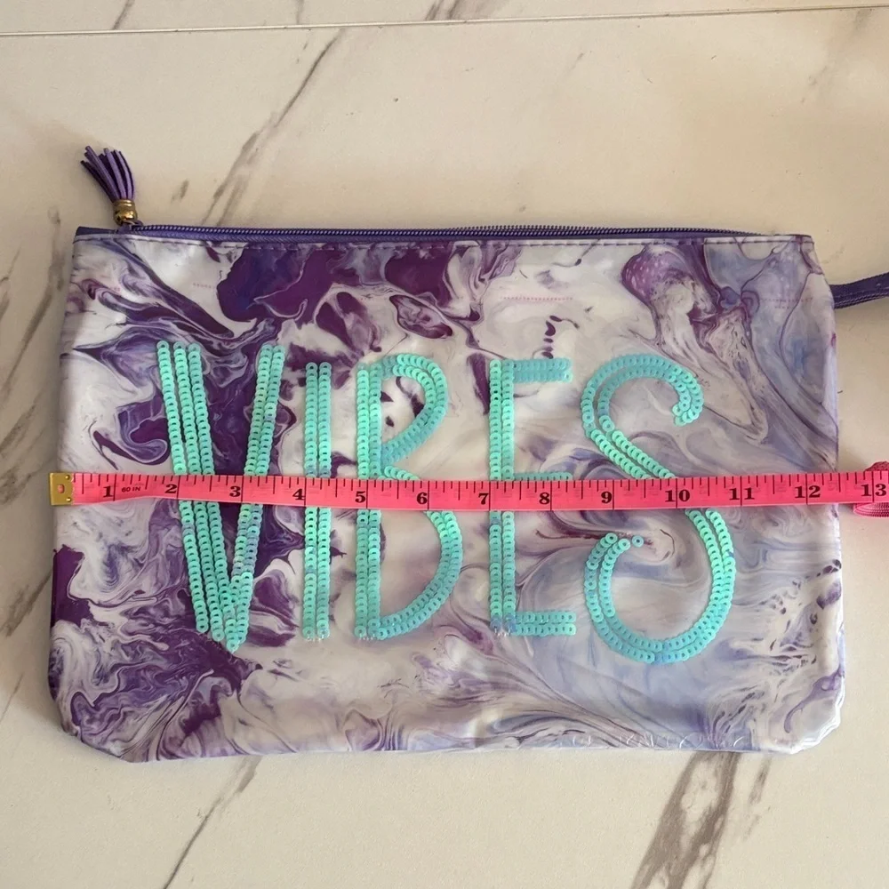 Purple and White Vibes Makeup bag